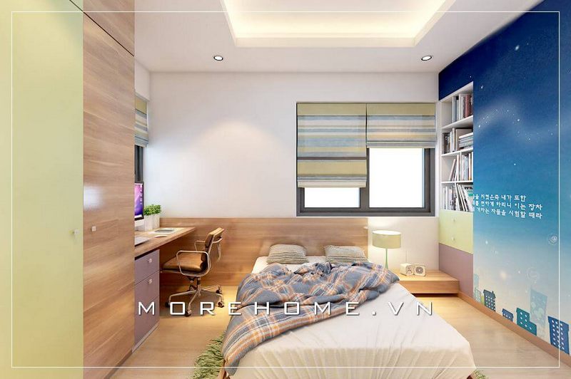 Thiết kế nội thất phòng ngủ con trai hiện đại, tiện nghi và đầy sang trọng